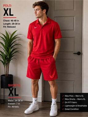 Nike Men’s Red Athletic Shorts